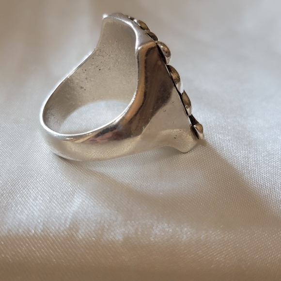 Big Rectangle Signet Ring Sterling - Picture 3 of 5